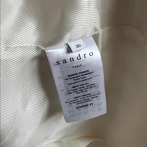 Sandro Striped Cream Blazer & Pants Set, 36 - Picture 13 of 15